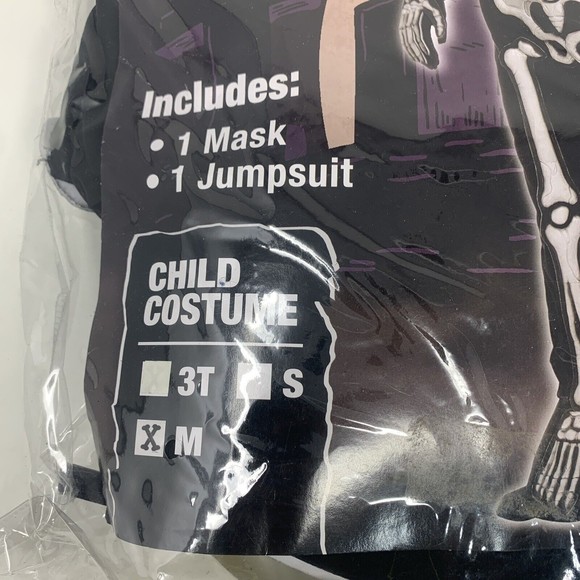 Kids Skeleton Halloween Costume Spooktacular Creations Creepy Medium - Picture 3 of 6